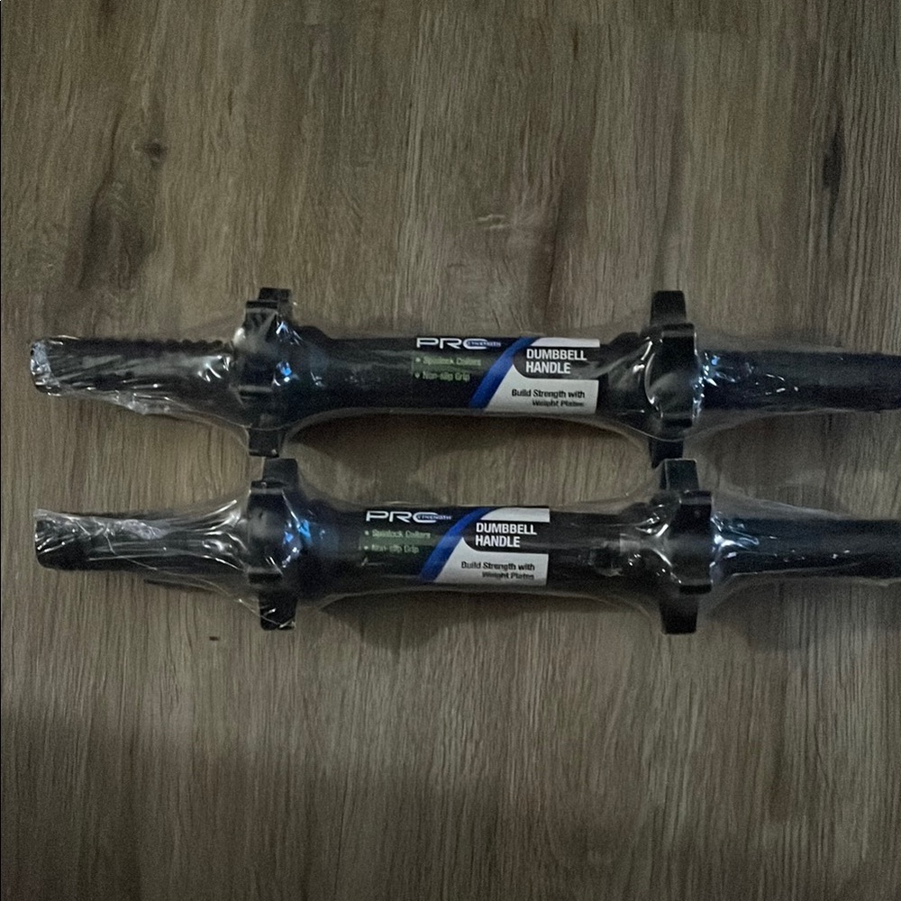 Pro Strength Black Dumbbell Handle - Set of 2